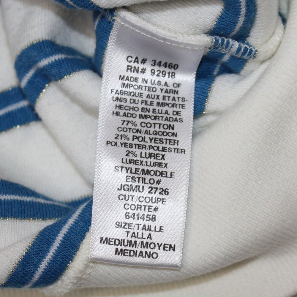 Juicy Couture Women's Nautical Striped Terry Hooded Sweatshirt in size Medium - Picture 7 of 7
